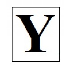 Бусины с буквами белые кубики Y